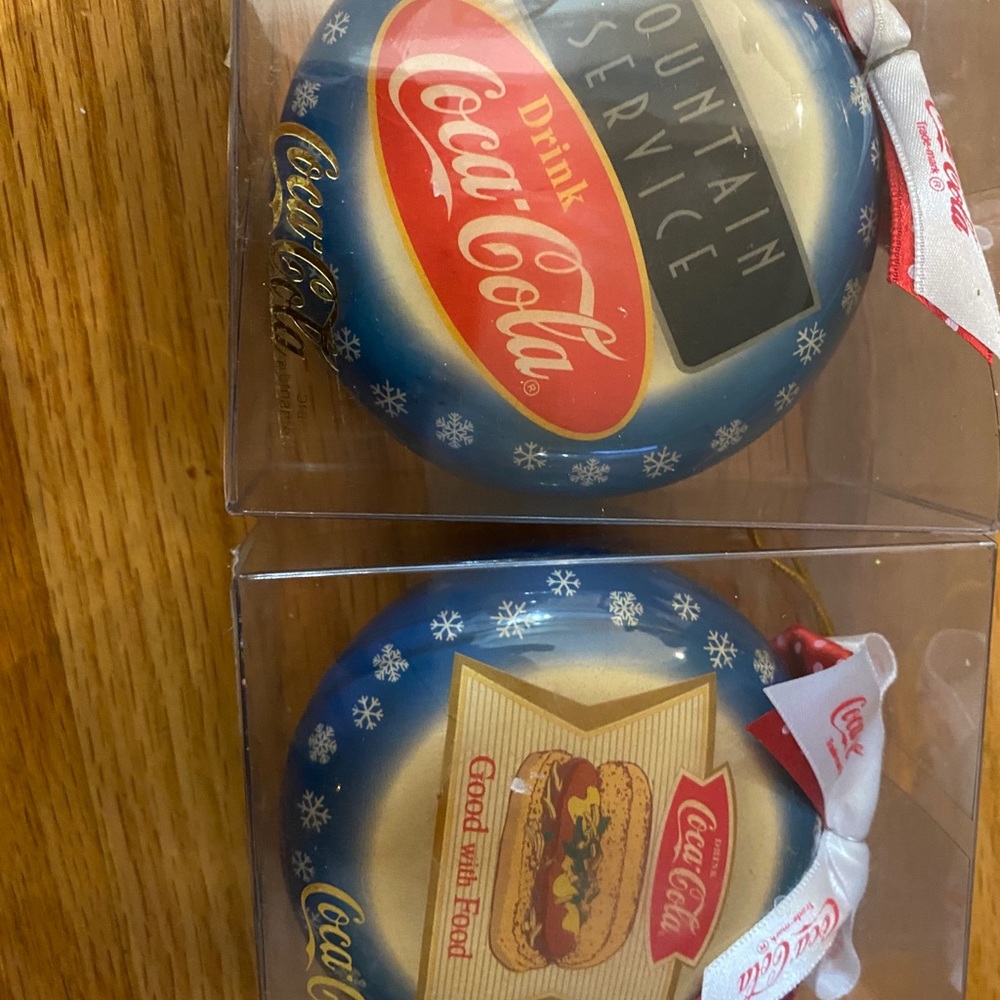 2 Coca Cola new ornaments